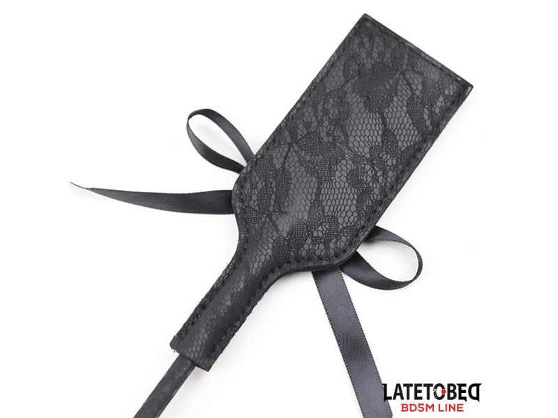 Multi Feathers Tickler and Lace Ribbon Paddle Comb