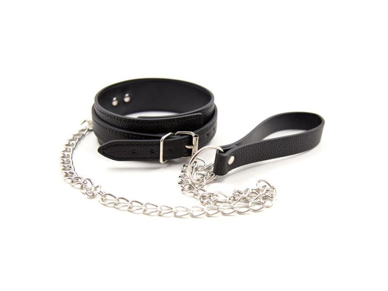 Collar con Correa de Patron de Serpiente