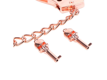 Esposas Oro Rosa con Llaves de Calavera