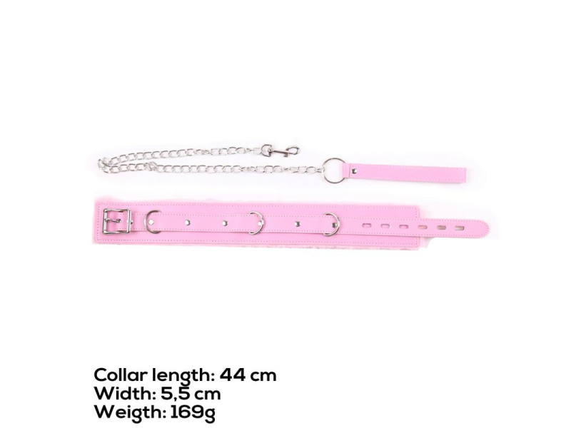 Collar con Correa Rosa Pastel