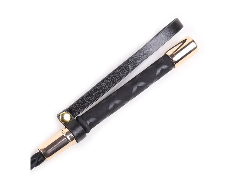 Fusta Clasica Negro y Dorado 30 cm