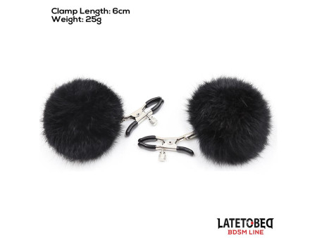 Pinzas para Pezones con Pelo Negro