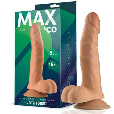 Saul Dildo Realista con Testiculos Natural 825 21 cm