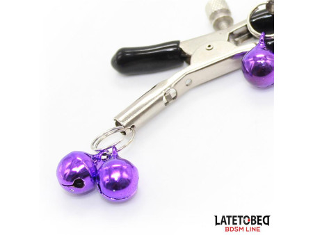 Pinzas para Pezones con Cascabeles Purpura Pinzas para Pezones con Cascabeles Purpura