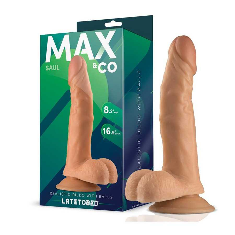 Saul Dildo Realista con Testiculos Natural 825 21 cm