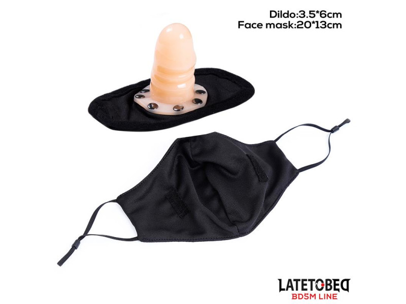 Mascarilla con Accesorio de Dildo 6 cm Desmontable