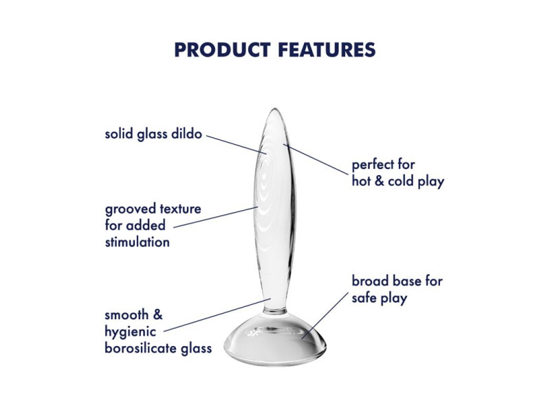 Plug Anal Sparkling Crystal Hot and Cold Transparente