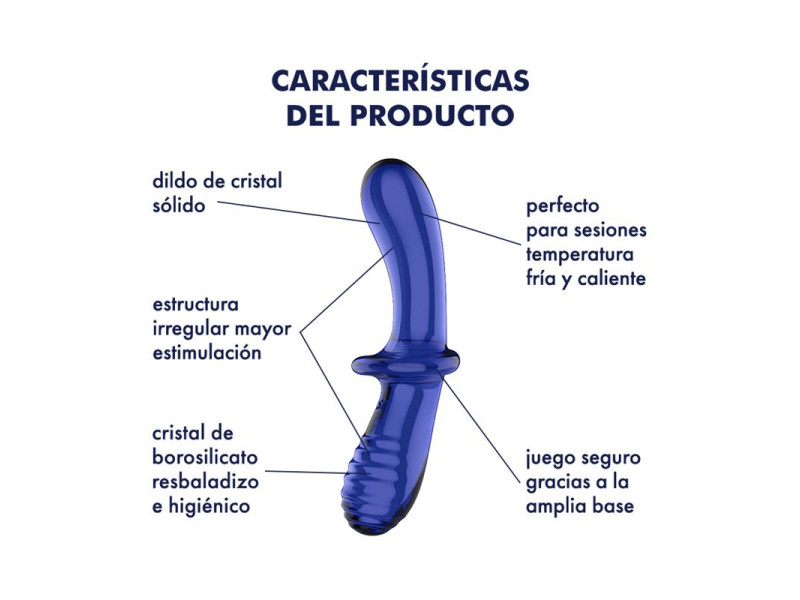 Estimulador de Cristal Double Crystal Hot and Cold Azul