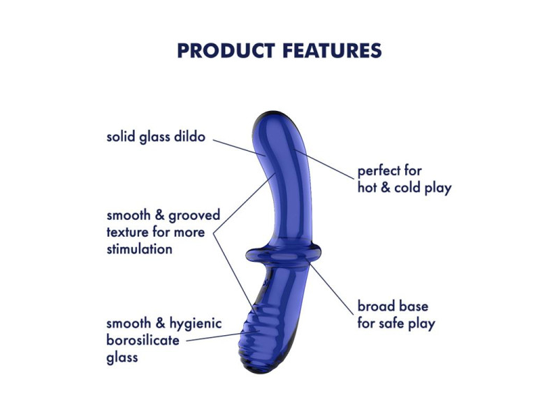 Estimulador de Cristal Double Crystal Hot and Cold Azul