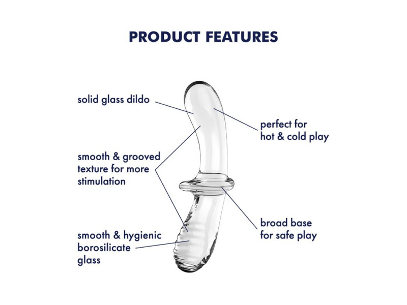 Estimulador de Cristal Double Crystal Hot and Cold Transparente