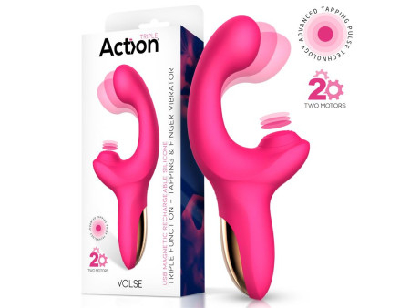 Volse Vibrador Triple Funcion con Finger y Pulsacion Tapping Volse Vibrador Triple Funcion con Finger y Pulsacion Tapping