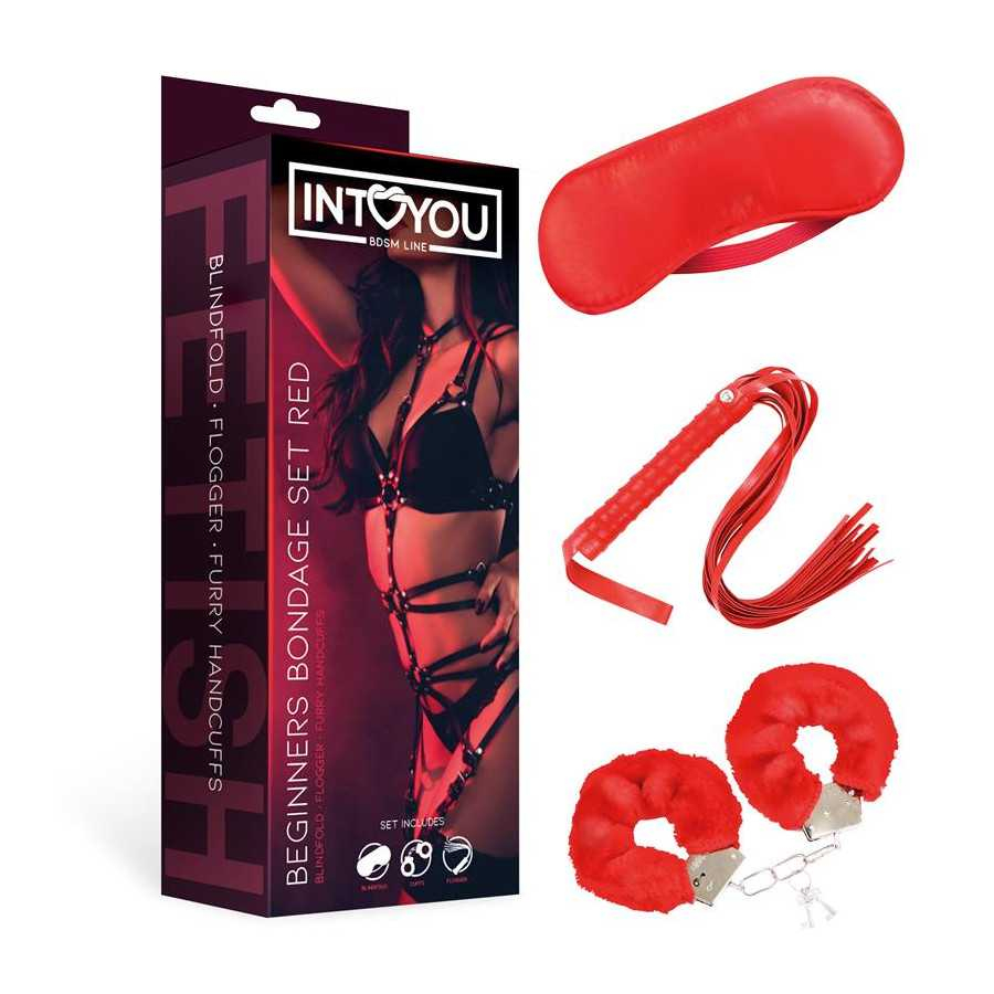 Set de Bondage para Principiantes Beginners 3 Piezas Rojo