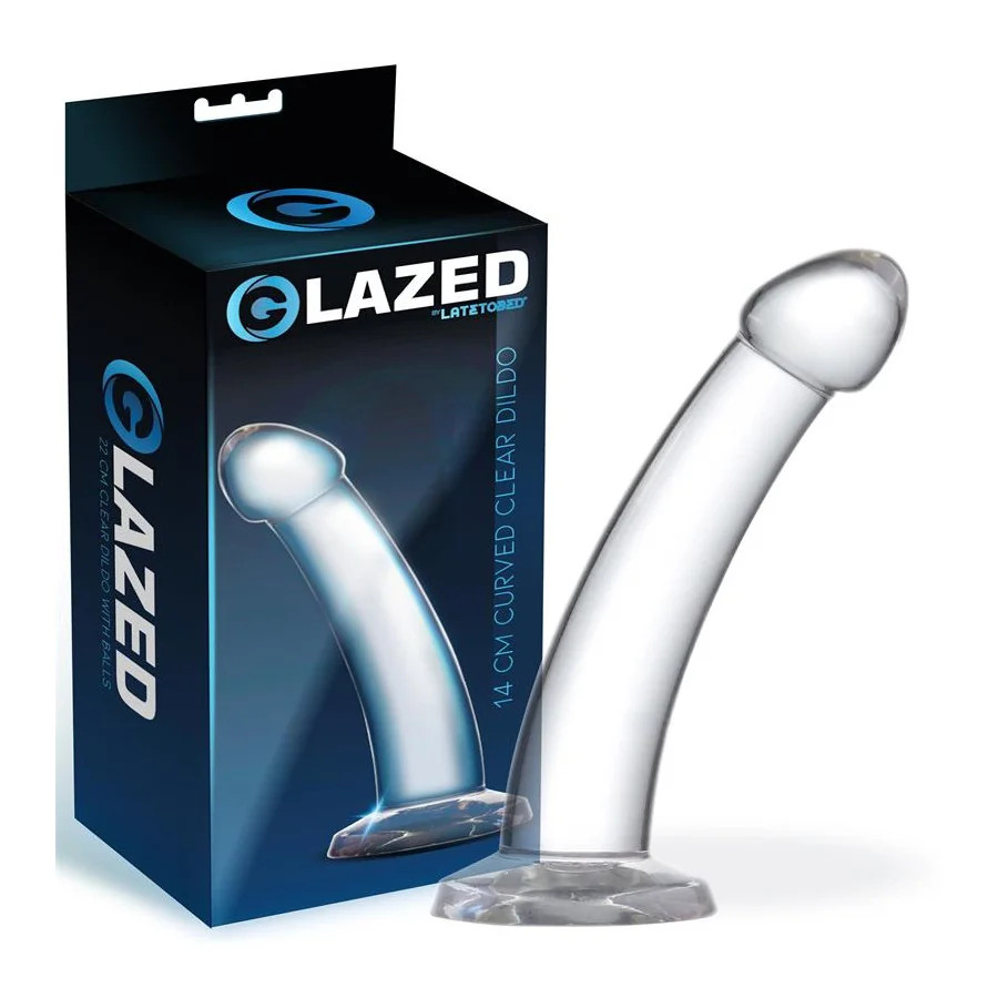 Dildo Curvado Material Cristalino 14 cm