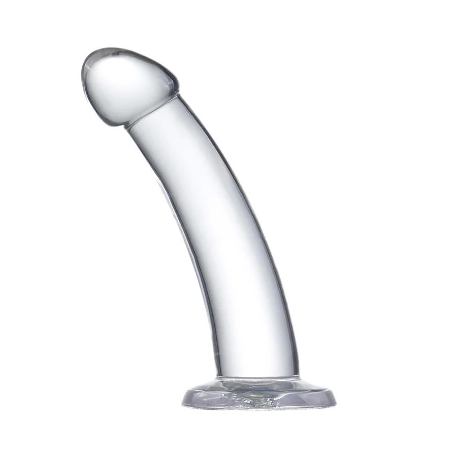 Dildo Curvado Material Cristalino 14 cm