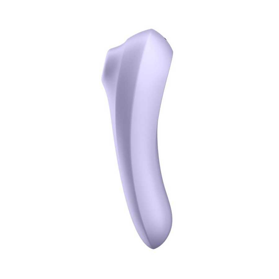 Dual Pleasure APP Vibrador y Succionador de Aire Pulsado Recargable Mauve