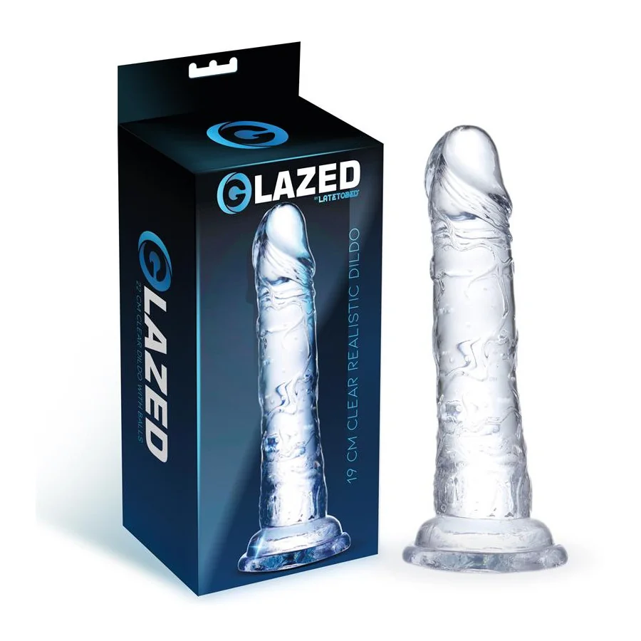 Dildo Realista Material Cristalino 19 cm Dildo Realista Material Cristalino 19 cm