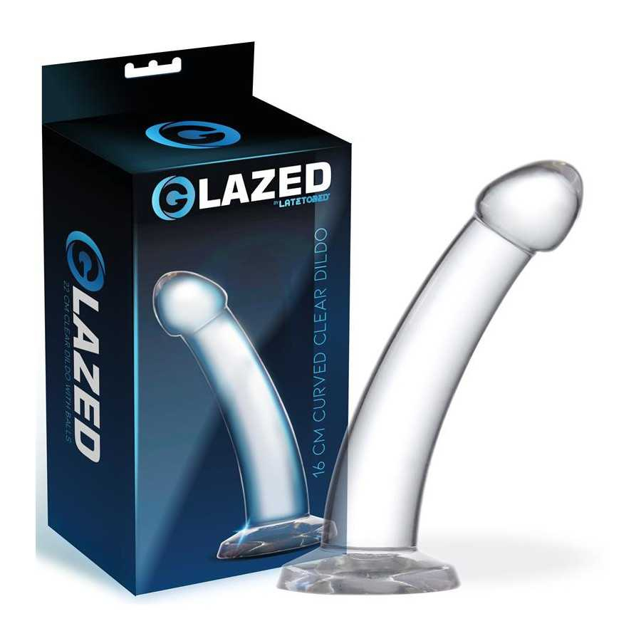 Dildo Curvado Material Cristalino 16 cm