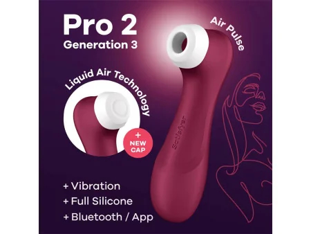Pro 2 Gen 3 Liquid Air Technology Succion y Vibracion App Connect Wine Red Rojo Vino