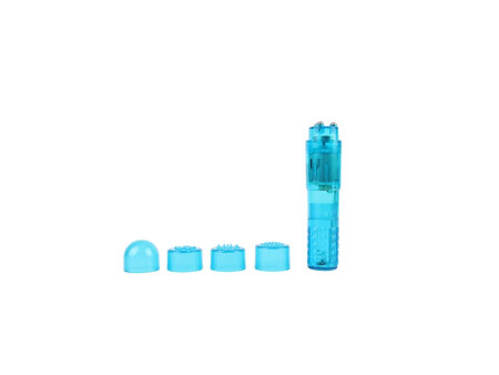 Mini Masajeador 3 Cabezales Azul
