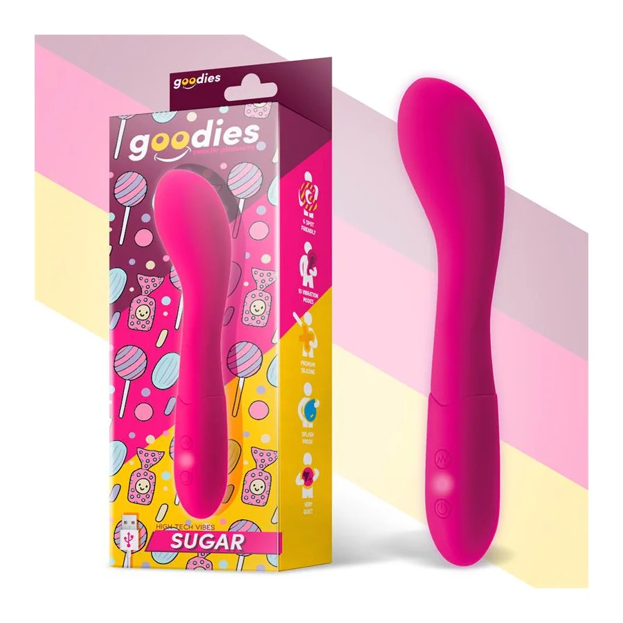 Sugar Vibrador Punto G USB Silicona Fushsia