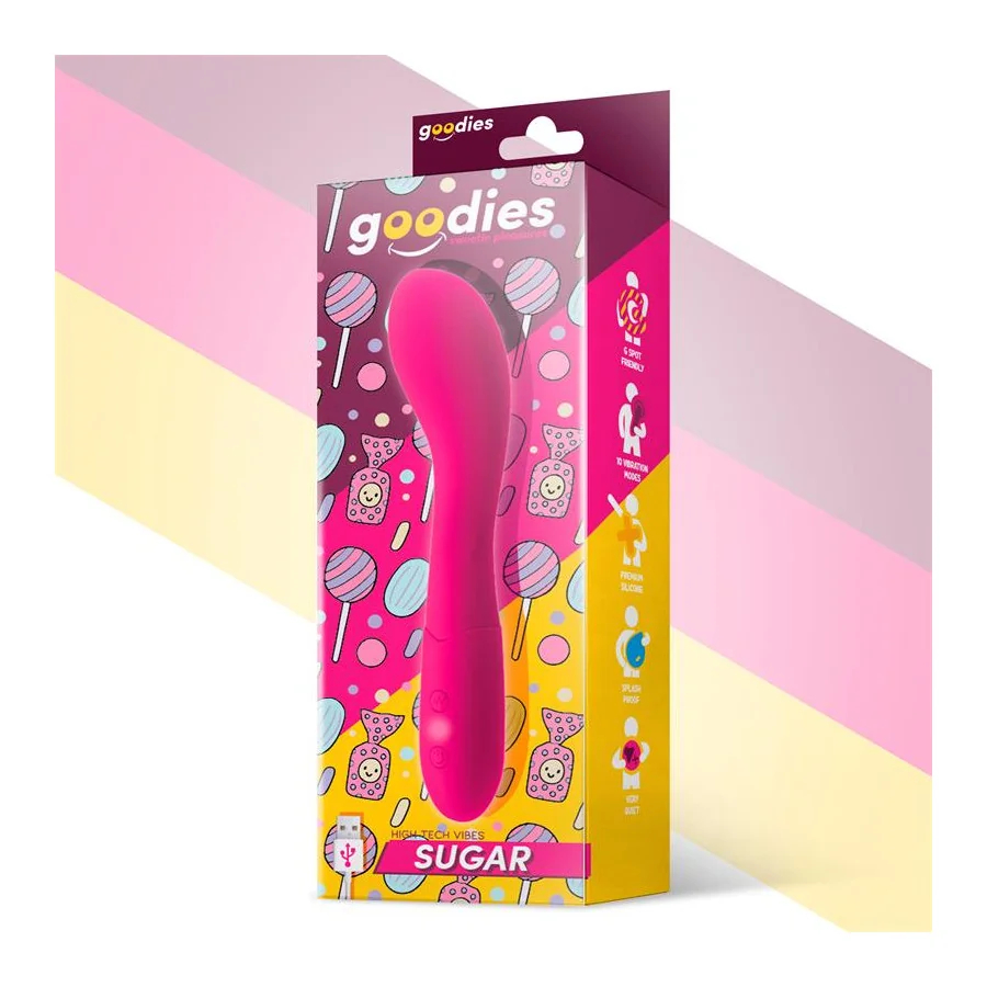 Sugar Vibrador Punto G USB Silicona Fushsia