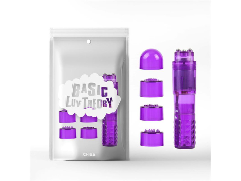 Mini Masajeador 3 Cabezales Purpura