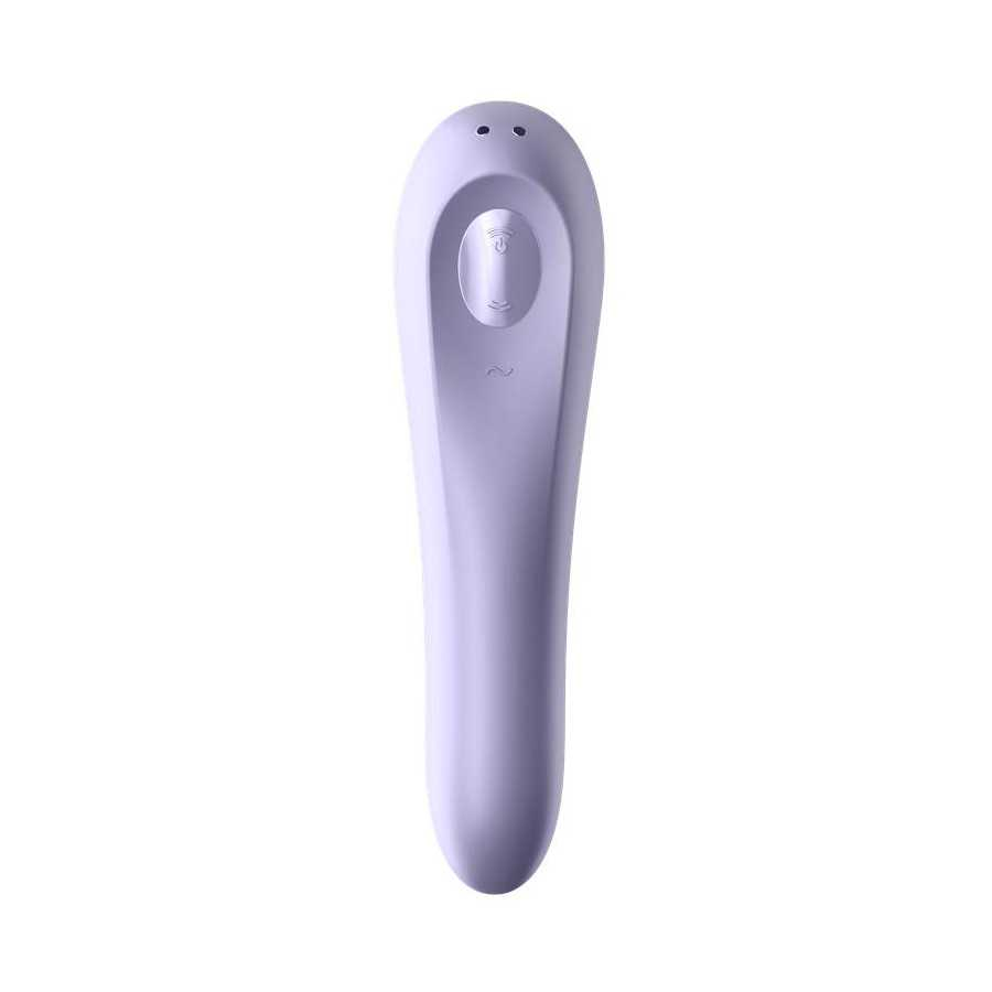 Dual Pleasure APP Vibrador y Succionador de Aire Pulsado Recargable Mauve