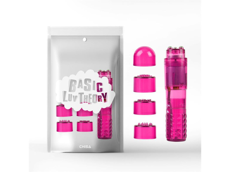 Mini Masajeador 3 Cabezales Rosa