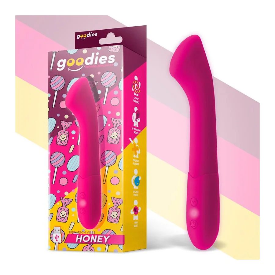 Honey Vibrador Punto G Silicona USB Fuchsia