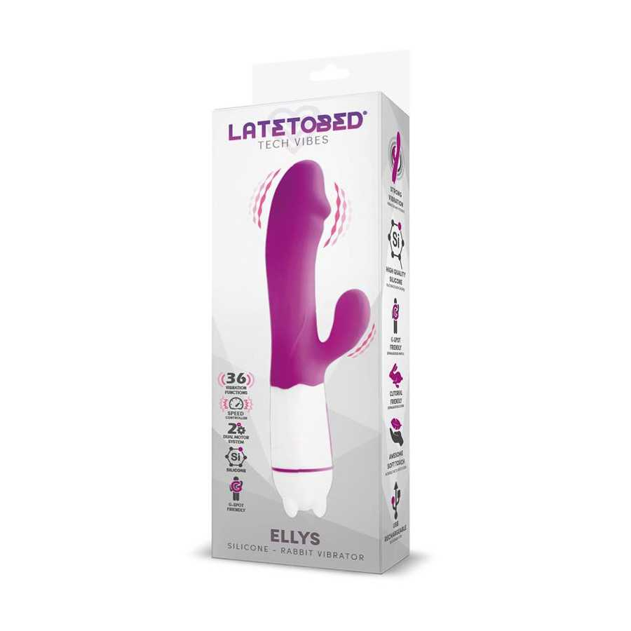 Ellys Vibrador USB 36 Funciones Silicona Purpura