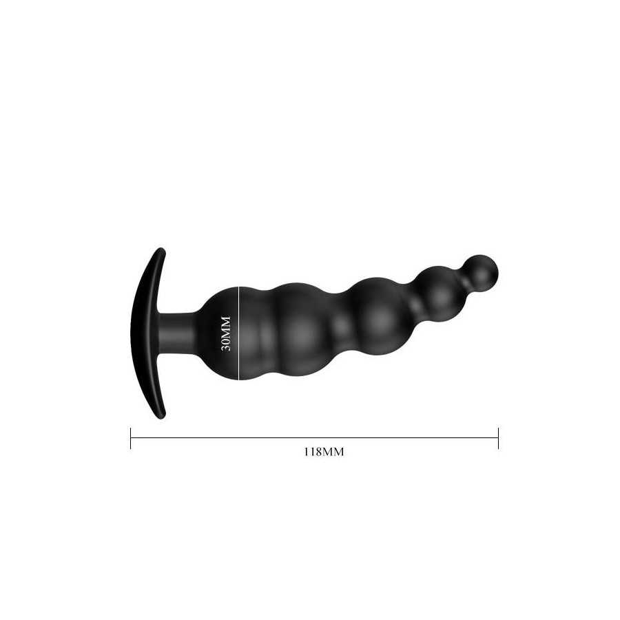 Plug Anal Burbujas Silicona Negro