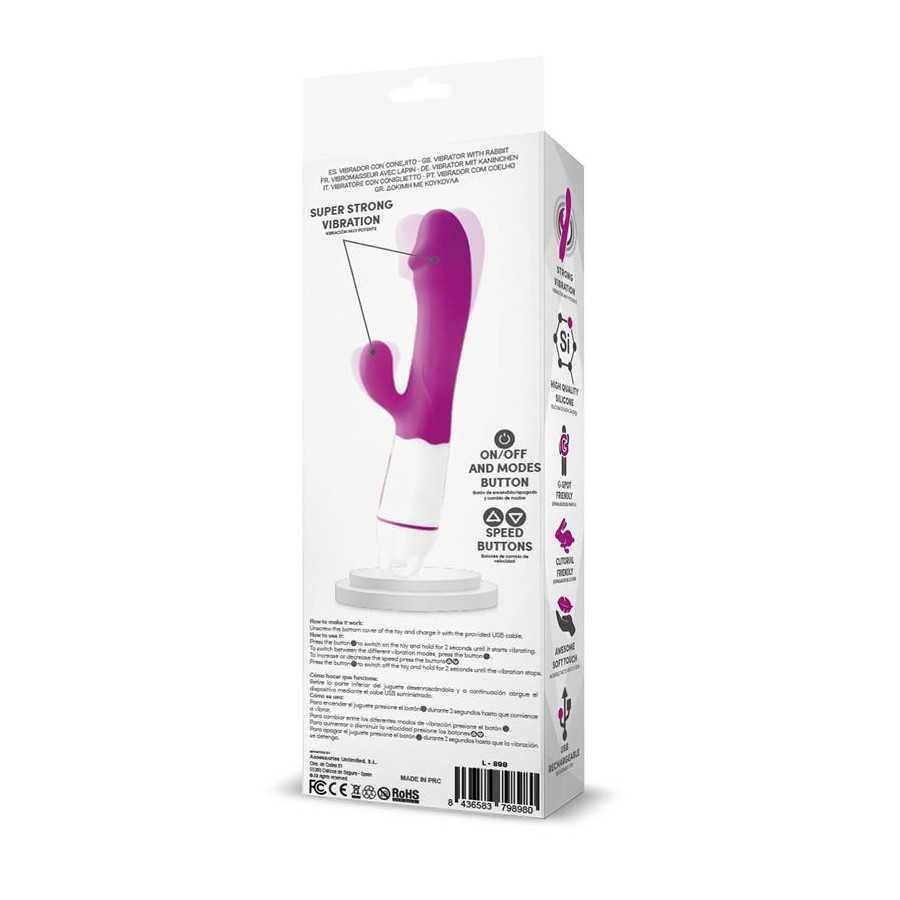 Ellys Vibrador USB 36 Funciones Silicona Purpura