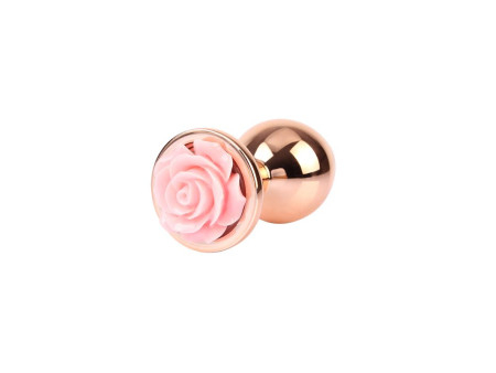 Plug Anal con Joya de Rosa Color Rose Talla M Plug Anal con Joya de Rosa Color Rose Talla M