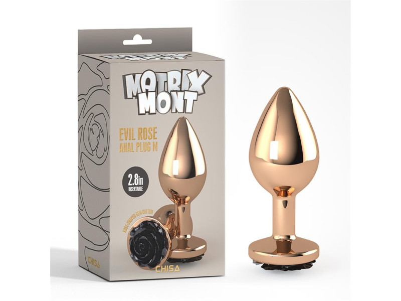 Plug Anal con Joya Evil Rose Talla M Plug Anal con Joya Evil Rose Talla M