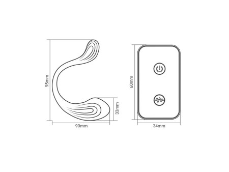Nami Huevo Vibrador con Contol Remoto Silicona Liquida Unibody
