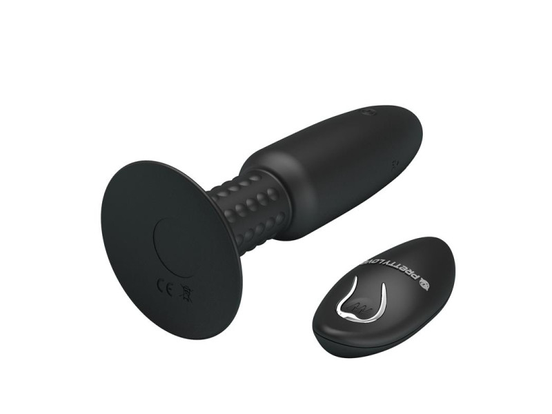 Plug Anal con Vibracion y Rotacion con Control Remoto USB