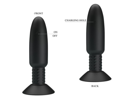 Plug Anal con Vibracion y Rotacion con Control Remoto USB