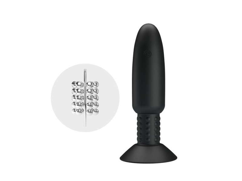 Plug Anal con Vibracion y Rotacion con Control Remoto USB