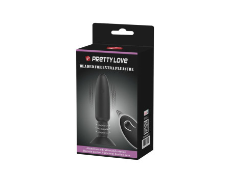 Plug Anal con Vibracion y Rotacion con Control Remoto USB