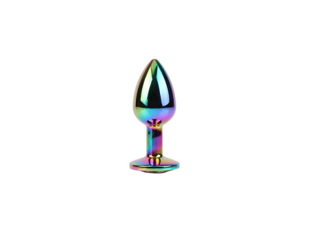 Rainbow Gem Plug Anal multicolor con Joya Talla S Rainbow Gem Plug Anal multicolor con Joya Talla S
