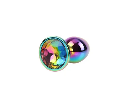 Rainbow Gem Plug Anal multicolor con Joya Talla S Rainbow Gem Plug Anal multicolor con Joya Talla S