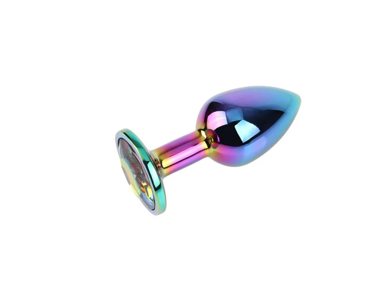 Rainbow Gem Plug Anal multicolor con Joya Talla S