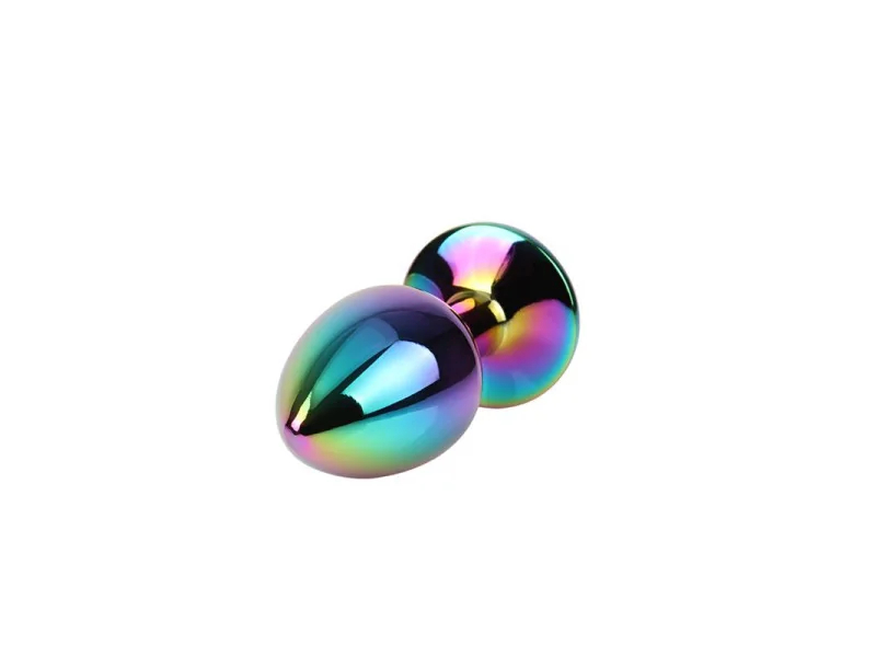 Rainbow Gem Plug Anal multicolor con Joya Talla S