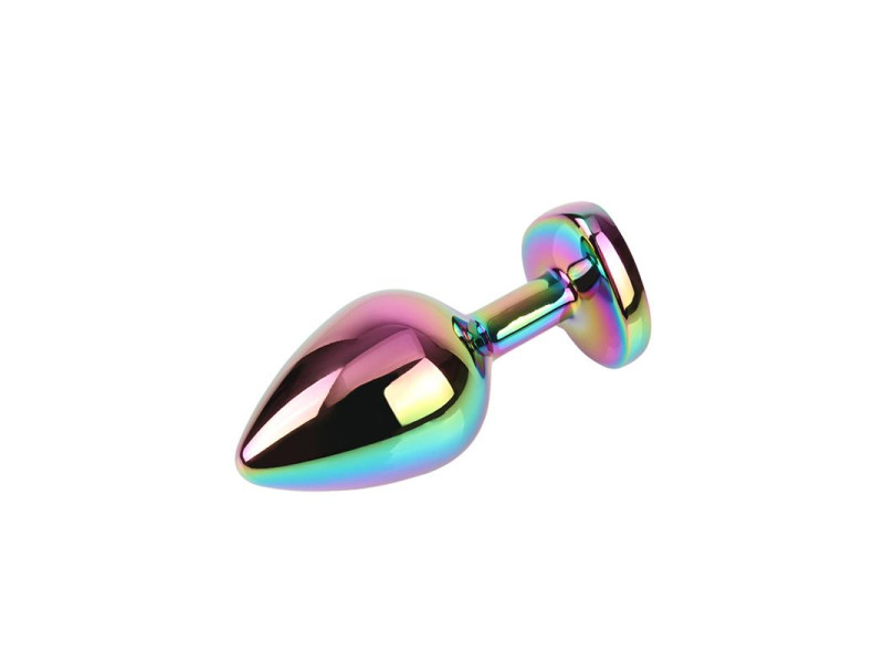 Rainbow Heart Plug Anal multicolor con Joya Talla M