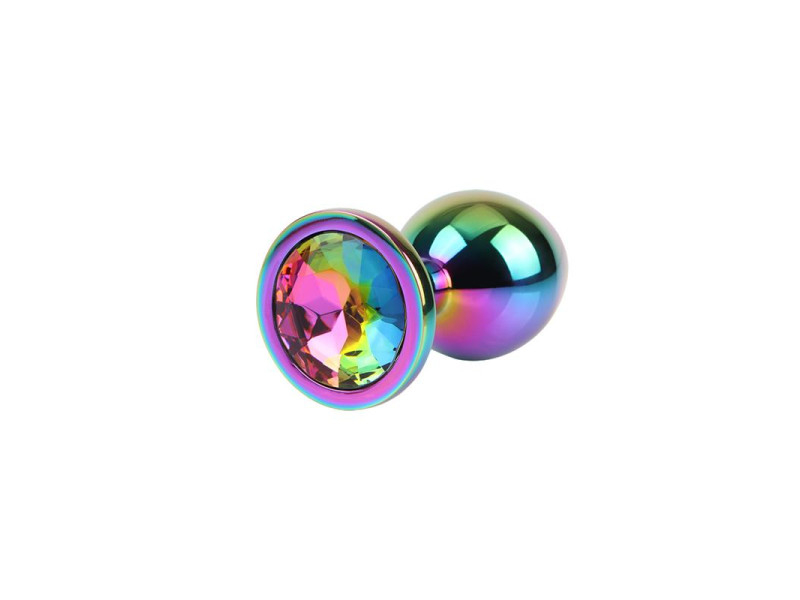 Rainbow Gem Plug Anal Multicolor con Joya Talla M