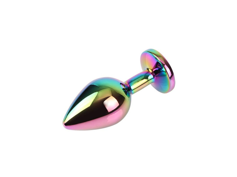 Rainbow Gem Plug Anal Multicolor con Joya Talla M