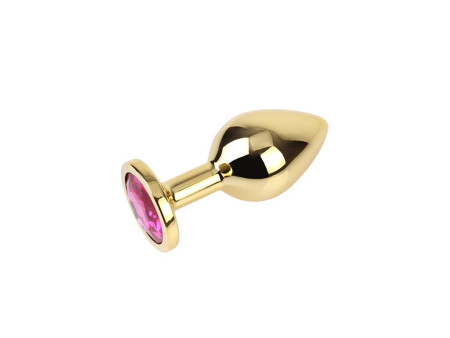 Rosy Gem Plug Anal Dorado con Joya Talla M