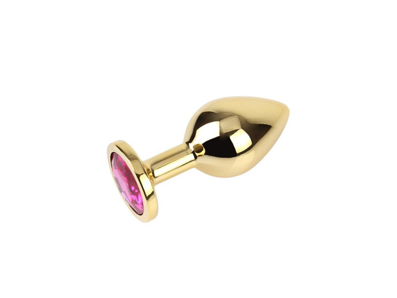 Rosy Gem Plug Anal Dorado con Joya Talla M