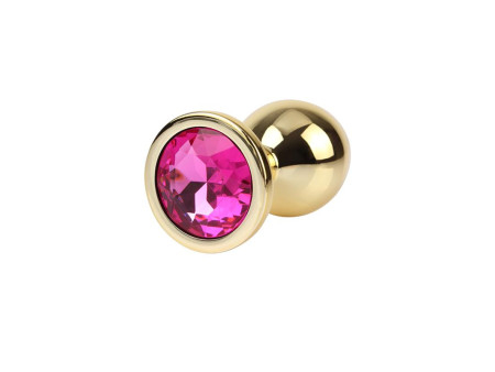 Rosy Gem Plug Anal Dorado con Joya Talla M