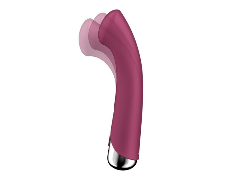 Spinning G Spot 1 Vibrador y Rotador Rojo